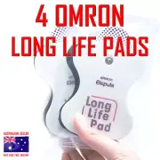 Omron HV-F127 / HV-F128 TENS ELECTRODE PADS - 4 Omron LONG LIFE PADS ⭐⭐⭐⭐⭐