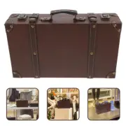 Retro Suitcase Old Fashion Briefcase Vintage Decor Trunk Luggage Boxes