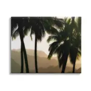 Sunlit Palm Trees Mountain Peaks Canvas Wall Art, Design by Dennis Frates