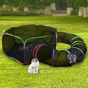 DiDiBirDi Foldable Cat Enclosure - Portable Outdoor Cat Tent,Enclosed Playpen Tunnel Playground for Cat Run,Outdoor Enclosure Portable Cage for Cats,Small Dogs,Rabbit and Other Small Animals