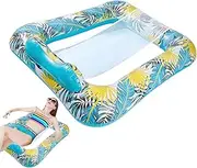 Pool Float Chair | Floating Square Water Pool Chair Inflatable,Airtight Raft for Hot Days Outdoor Activity Adults Relaxing Bed for Lakes, Rivers, Ponds