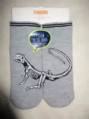 Gymboree Glow In Dark Dinosaur Skeleton Socks Size M Shoe Size 13-2 US NWT