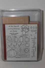Stampin Up Rubber Stamp Set - Thoroughly Thankful