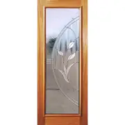 Woodcraft 2040 x 820 x 40mm Entrance Door 1Lite Tulip TG Glass
