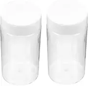 2pcs Feeding Bottle Feeding Storage Bottles Aquarium Fish Tanks Aquarium Feeding Containers Aquarium Cone Auto Useful Ornamental Fish Food Feeders Particles Portable White Plastic