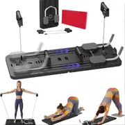 Black Abdominal Exercise Board Pilates Reformer Set with Mat & Counter for Home Gym