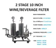 2-Stage 10 Inch Stainless Millipore Beverage Filter for Beer/Wine/Spirits Making