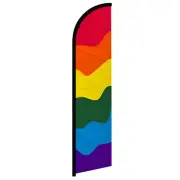 Rainbow Full Curve Windless Swooper Flag Pride Flag