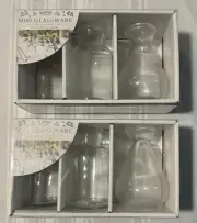 Ginger Ray Wedding Decor Glassware Mini Vases 6 PC. Set NEW