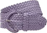 [beltiscool] 2 Inch Wide Hand Made Soft Metallic Woven Braided Round Belt