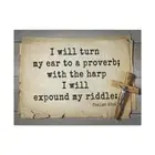 Psalms 49:4 To A Proverb Bible Verse Canvas Christian Wall Art