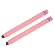 2pcs Stylus Pens for Touch Screens Hexagon Crayon Stylus Pen Capacitive Pink