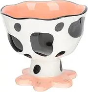 OKUMEYR Elegant Hand-Painted Flower Salad Bowl Multifunctional Decorative Dessert Cup Ice Holder for Party