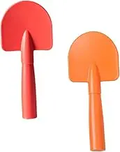 CIYODO 2pcs Spade Shape Rice Scoop Small Non Stick Rice Spoon Plastic Shovel with Thickened Scald Handle for Home Cooking and