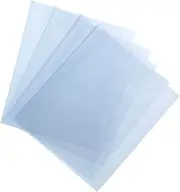 uxcell 100Pcs 10x6 Inch Shrink Wrap Bags, Blue Clear PVC Heat Shrink Wrap for Gift Basket,Bath Soaps,Candles and Homemade DIY Projects