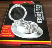 (ONE) SILVER EGG SLICER CAST ALUMINUM, STAINLESS STEEL WIRES/HARD BOILED EGGS