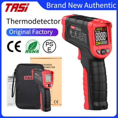 Infrared Thermometer Laser Temperature Gauge VA Colour LCD Display Light Alarm