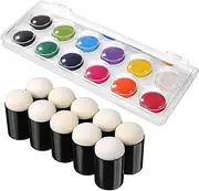 ULDIGI Colorful Art Experience Watercolor Paint Set Sponge Daubers Sponge Fingers for Creative Play