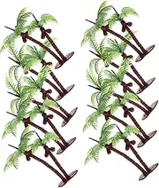 10Pcs Miniature Coconut Tree Model Durable Sand Table Ornaments for Micro Landscape Decorations Creative Tabletop Gardening Natural Look
