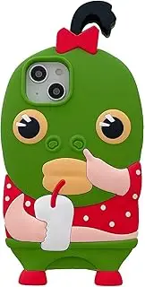 YAKVOOK for iPhone 11 Case, Kawaii Phone Cases Cases 3D Silicone Cartoon Ugly Fish Case Fun for iPhone 11 Cute Case Soft Rubber Shockproof Protective Case for Women Girls