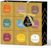 Hot Chocolate Gift - Hot Chocolate Mix, Hot Chocolate Cocoa Gift Set Mini Drinking Chocolate Different Flavors Selection Including Roasted White Hot Chocolate, Peppermint Hot Chocolate, Crushed Candy, Cookies, Xmas Gifts Luxury Gifts