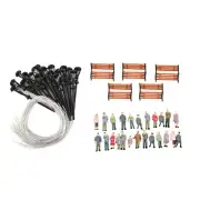 Enhance Your Model Train Layout with Vibrant Painted People Figures Set of 49