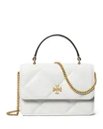 Tory Burch Mini Kira Diamond Quilt Top Handle Chain Wallet