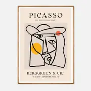 Galrie Picasso's Les Dejeuners Dessins - Iconic Modernist Art Print for Home Decor, Wood Frame, A1 60 x 84cm (23 x 33inch)
