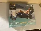 Intex Inflatable Floating Lounge Pool Recliner Chair with Cup Holders,Blue/Black