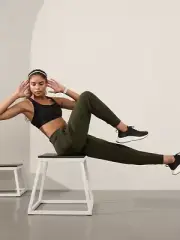 ATHLETA Unstoppable High Rise Jogger | Aspen Olive Medium Petite #818485 NEW
