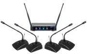 VocoPro, 4 Wireless Microphone System, XLR Connector, Black,...