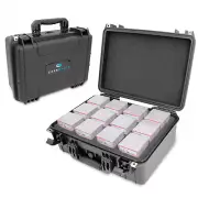CM Graded Card Case Storage Box for 130 PSA Sports Trading Cards, Waterproof