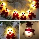 LED Snowman Santa Claus Fairy String Lights In Parties Tree Ornament Decoration