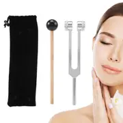 128HZ Tuning Fork With Reflex Hammer For Healing Chakra Set Aluminum Alloy Sensory Tuning Fork