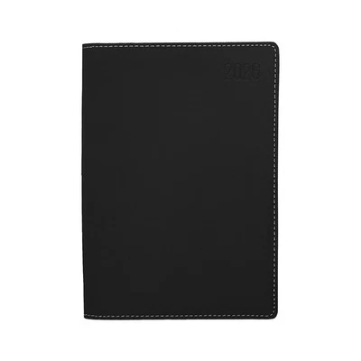 Associate II Calendar Year 2026 Diary/Planner, Day to Page, A5 PU Cover Black