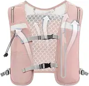 [Generic] Running Hydration Vest,4L Lightweight Running Vest - Adjustable Chest Straps Reflective Water Bladder Bag for Men Outdoor Activities Cycling Trail Race Camping Jogging Hiking