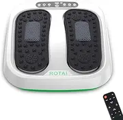Shiatsu Foot Massager Pain Sore Feet Calves Relief Vibration and Rotation Acupressure Systems Improve Circulation Electric Device with Remote Control White
