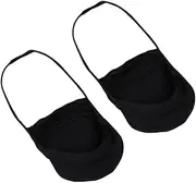 [COLLBATH] 4 Pairs Women Low Cut High Heel Socks Fashion Anti-slip Half Socks Shallow Mouth Invisible Socks (black)