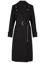 Totême Cotton Biker Trench Coat - Black - 40 (UK12 / M) 40 (UK12 / M)