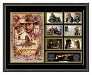 INDIANA JONES AND THE LAST CRUSADE 1989 SIGNED LTD ED FRAMED MEMORABILIA