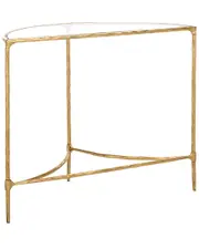Safavieh Couture Isabellina Metal & Glass Half Moon Console Table
