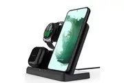 Samsung Wireless Charger 3 in 1 Charging Station Galaxy Watch Charger Compatible with Samsung S24 Ultra Plus S23 S22 S21 S20 Z Fold Flip6/5/4/3(Black)