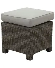 Courtyard Casual Capri Grey Ottoman
