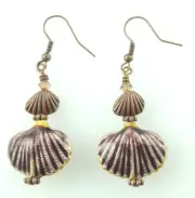 CLOISONNE Shell Earrings HANDMADE Jewelry