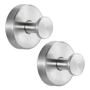 Suction Cup Hooks for Shower Bathroom Hooks for Towels, Robes, 2 Brushed Nickel