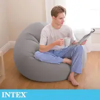 在飛比找Yahoo!奇摩拍賣優惠-小江的店--【INTEX】雅緻充氣沙發椅/懶骨頭椅-灰色15