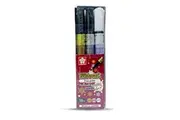 Sakura Pen Touch 3pc Set 1.0mm Permanent Paint Marker White Gold & Silver