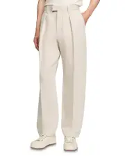 Sandro Wide Leg Trousers With Creases