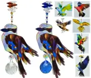 Kookaburra / Rainbow Bird Suncatchers, Crystal Suncatcher Gift, window hanging