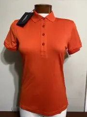 J Lindeberg Ladies Tour Tech Polo GWJT05400 G016 Tangerine Orange Small NEW NWT